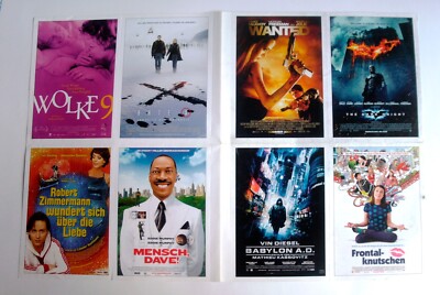 E72-2  8x Cinema Filmkarten  AKTE X / WANTED / THE DARK KNIGHT / BABYLON A.D.