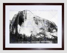 Vintage Landscape El Capitan Yosemite Cliff USA Framed Wall Art Print