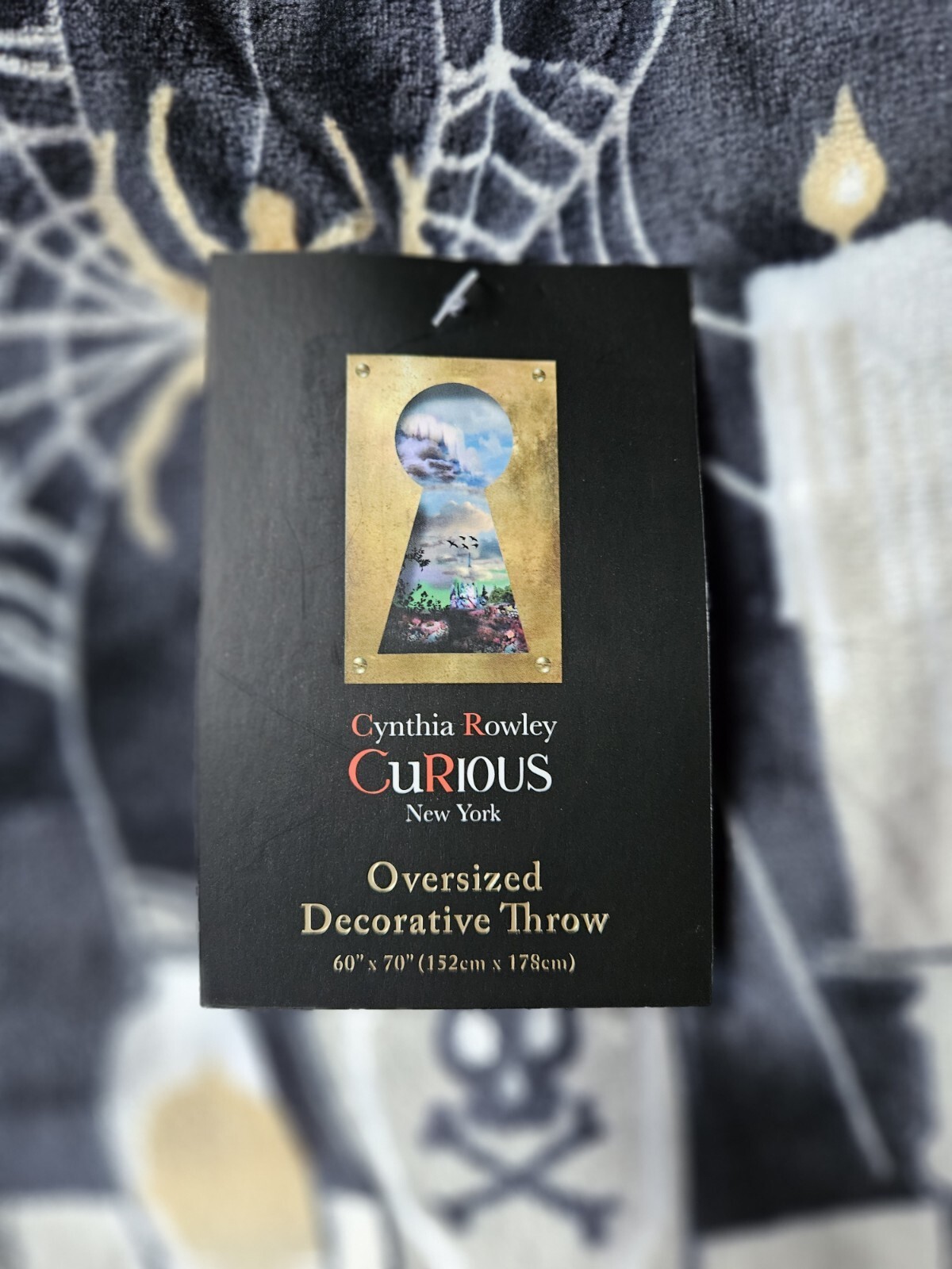 NWT Cynthia Rowley OVERSIZED Throw Halloween Owls Spiders Pumpkins Bats