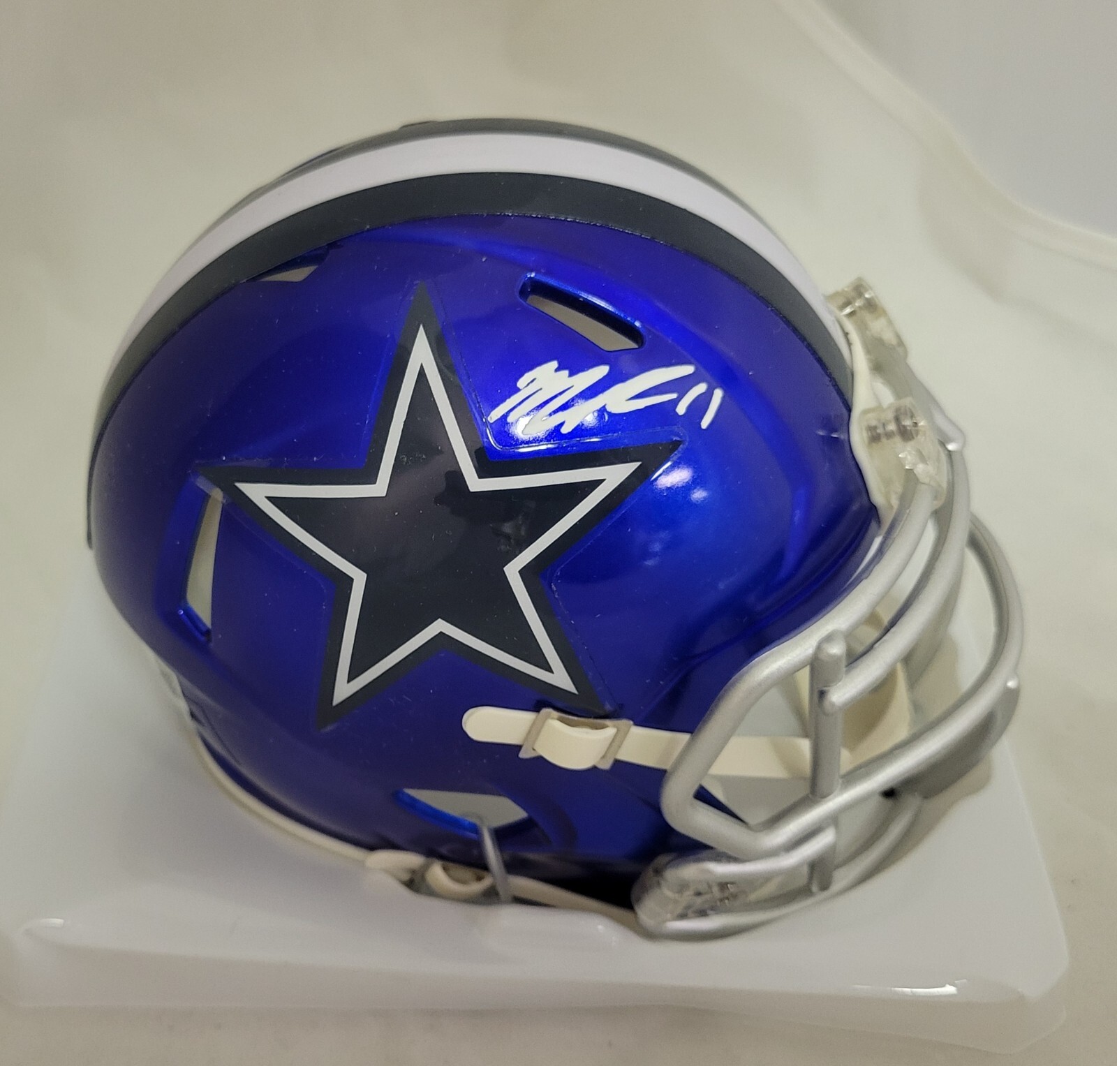 Micah Parsons Autographed Signed Dallas Cowboys Auto Flash Mini Helmet Fanatics Authentic 