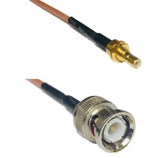 RG316 SMB MALE BULKHEAD to BNC MALE RF Cable Rapid-SHIP LOT
