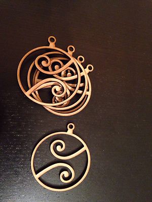 Holz 5x Kugeln Christbaumschmuck ausgeschnitten 3mm MDF Bastelform Rohlinge