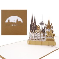 "Pop Up Karte \"KöLn – Panorama Mit KöLner Dom“ Souvenir, Einladung & Gutschein"