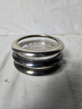 Lot de 3 sous-verres anciens en verre cristal Léonard motif étoile éclat