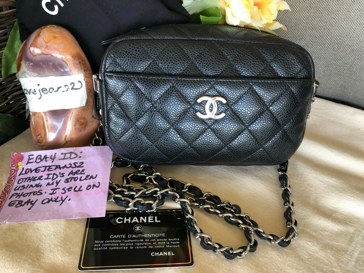 CHANEL Quilted Patent Leather CC Trunk Bag Black