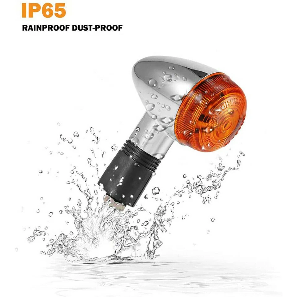 4PCS Turn Signal Lights Blinker Amber For Kawasaki VN Vulcan 500 800 88 900 CT Foto 4 de 4