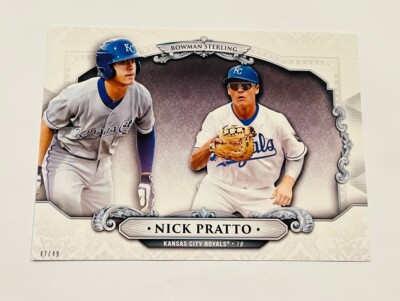 RARE NICK PRATTO 2018 BOWMAN STERLING CONTINUITY 5X7 JUMBO CARD #/49 Royals