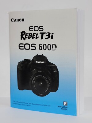 Canon Rebel T3i EOS 600D Instruction Owners Manual Book NEW