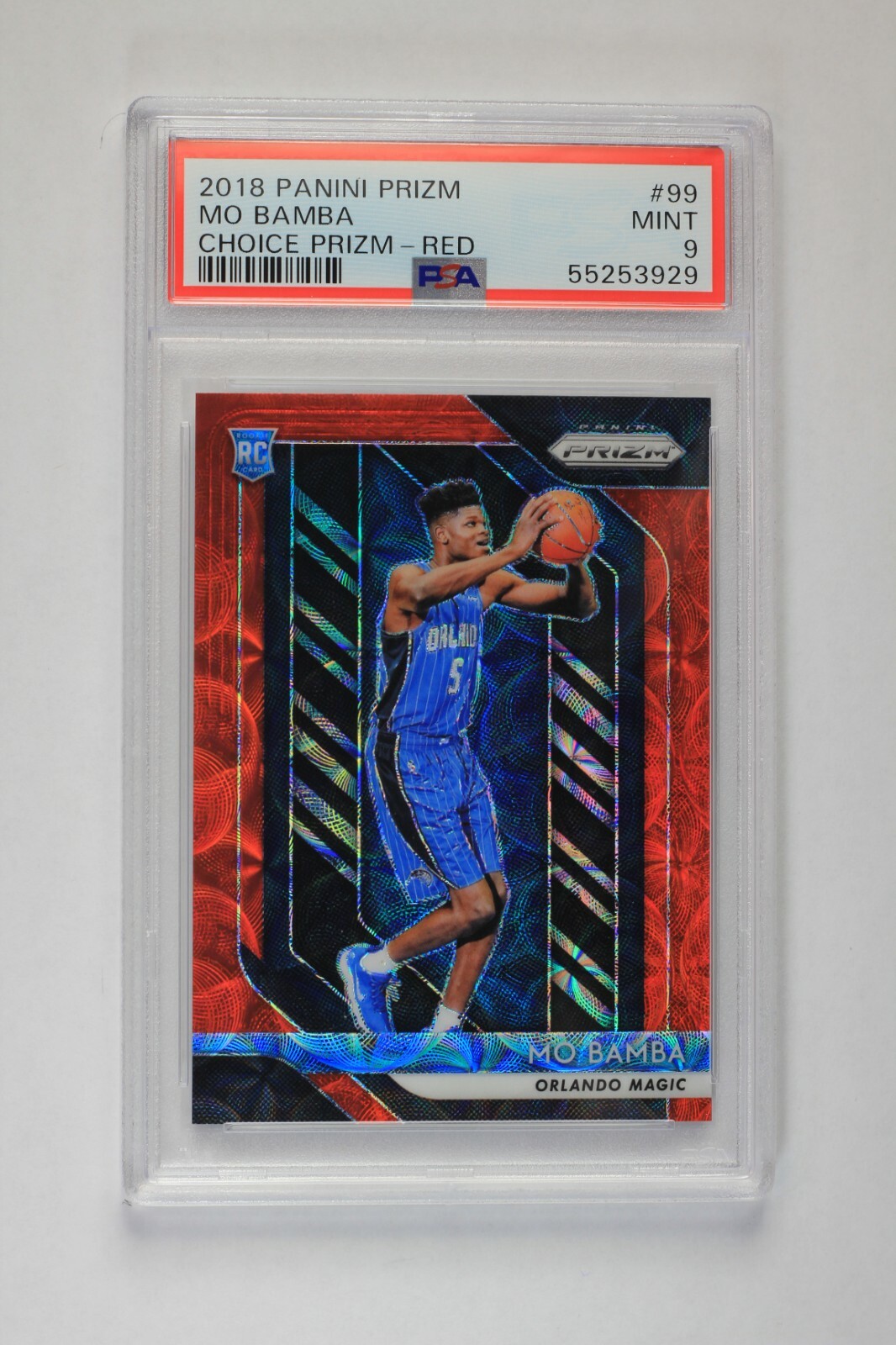 2018-19 Panini Prizm MO BAMBA #99 Choice Red Scope Rookie Card /88 PSA 9 Mint RC