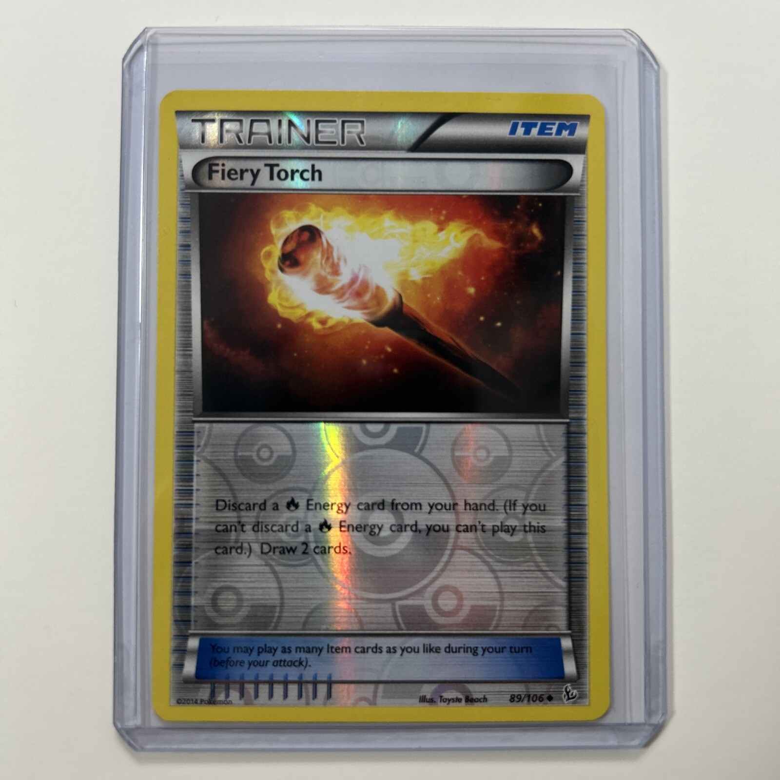Fiery Torch 89/106 Uncommon Reverse Holo XY: Flashfire Pokemon Card 2014 NM