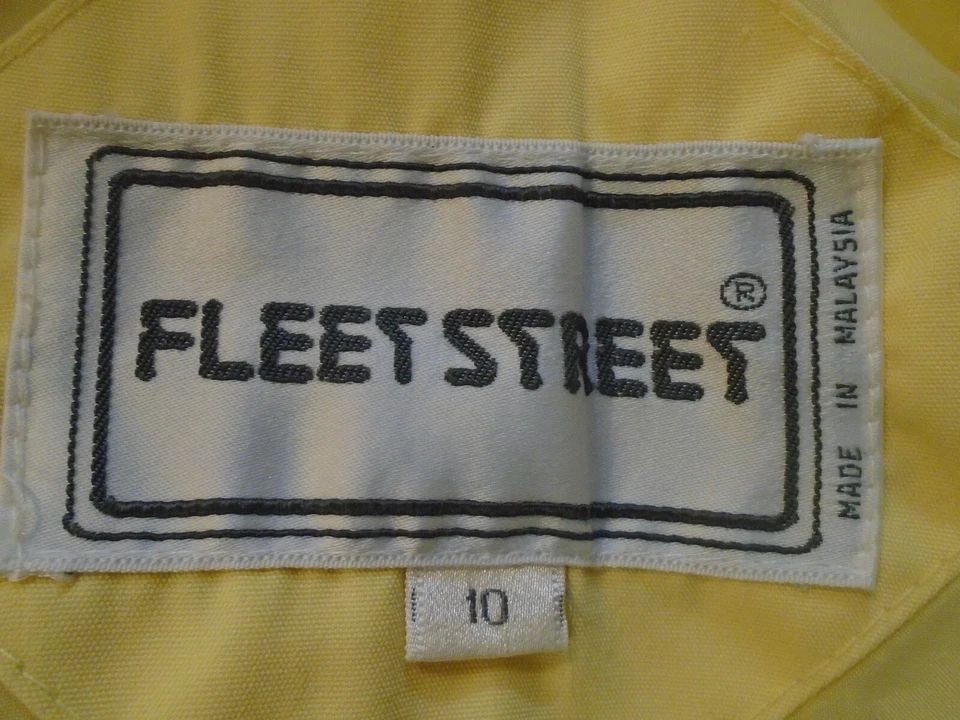 Fleet Street Full Zip Yellow Jacket Windbreaker Womens Size 10 - Image 4 of 4
