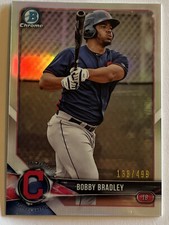 2018 Bowman Chrome Prospects Refractors #BCP24 Bobby Bradley /499 Indians #465
