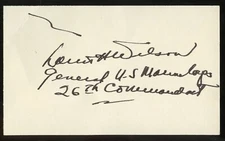 Louis H. Wilson d2005 signed autograph 3x5 cut MOH Rec. USMC WWII BAS Stickered