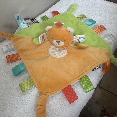 MARY MEYER BABY TAGGIES TWICE AS NICE CHARATER BLANKET BEAR BLANKET #41543 NEW