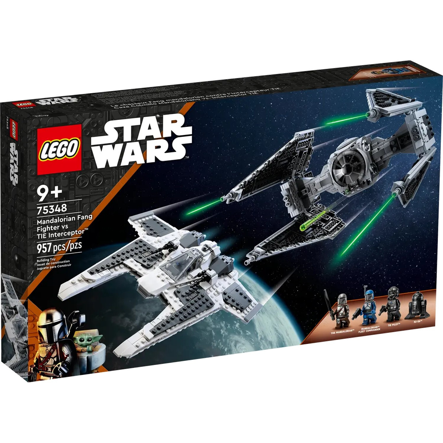 LEGO Star Wars 75348 jouet vaisseau spatial Mandalorian et Tie Interceptor pour collectionneur