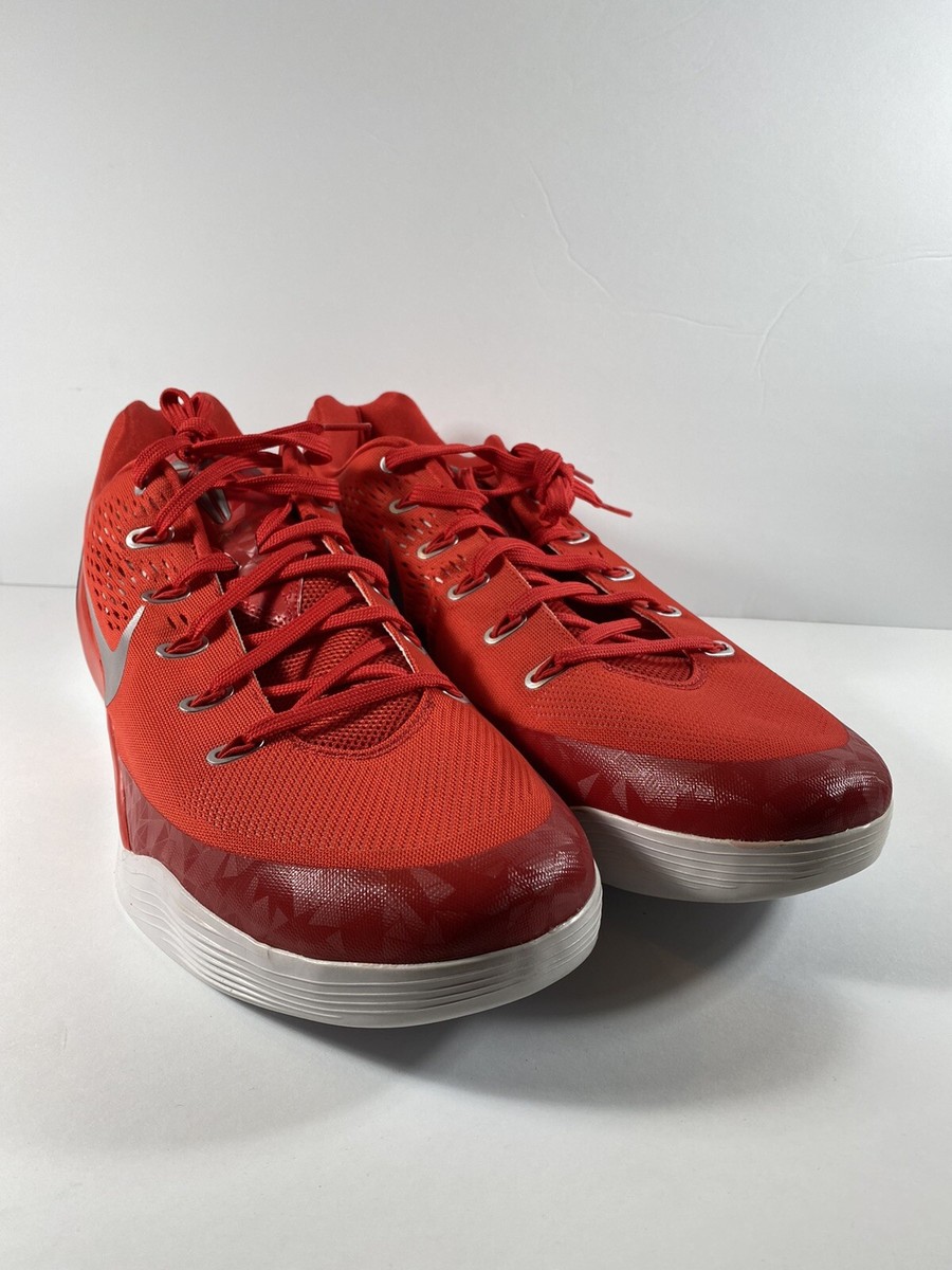 Mens Nike Kobe IX 9 EM TB Univ Red Black Basketball Shoes 685776-602 Size 15 Nike Kobe IX 9 EM TB Univ Red White Black Metallic Silver  main image 2