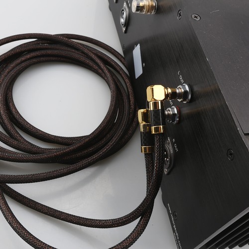Pair 6N pure Solid Silver RCA Audio Cable with Right angled rca plug HIFI - Picture 11 of 11