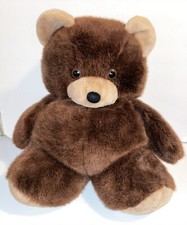 Vintage Dakin 22" Plush Brown Bear With Beige Features Chubby