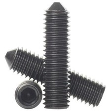 M3 M4 M5 BLACK HIGH TENSILE CONE POINT GRUB SCREWS HEX SOCKET SET SCREW 14.9