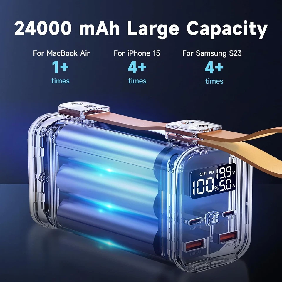 Carregador portátil ALLPOWERS 24000mAh USB bateria externa backup para celulares - Imagem 2 de 4