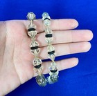 Vintage White Gold Filled Cut Crystal Black Jet Bead Necklace 17" — photo 10