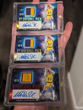 2022 Leaf In The Game Magic Johnson Jersey Auto #1/1, #2/2, #3/3 set 1st overall