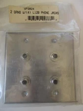 1x ProCo WP2024 (4) 1/4" TRS  Jack Stainless 2 Gang Wall Plate Switchcraft L12B