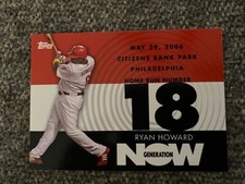 2007 Topps Generation Now Insert #GN18 Phillies Ryan Howard Baseball Card