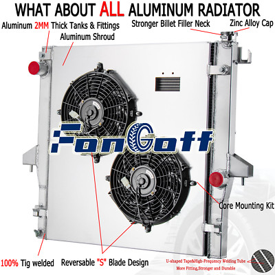 3Row Radiator+Shroud Fan Fit Dodge Ram 3500 2500 L6 Cummins 5.9L 6.7L MT 2003-09