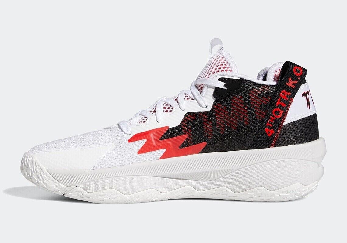 ADIDAS DAME 8 GAME TIME BASKETBALL SHOES SIZE 5 WHITE RED ADIDAS DAME 8 GAME TIME BASKETBALL SHOES SIZE 5 WHITE RED