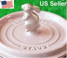NEW STAUB Rabbit Knob Easter Bunny Limited Edition works on Le Creuset Lid Knob