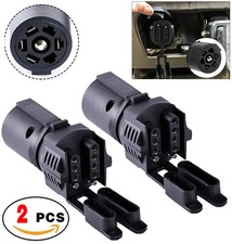Trailer Light Adapter 2pc 7 Way Round to 4/5 Pins Flat Trailer Adapter Wiring Plug Truck RV Tow Lights