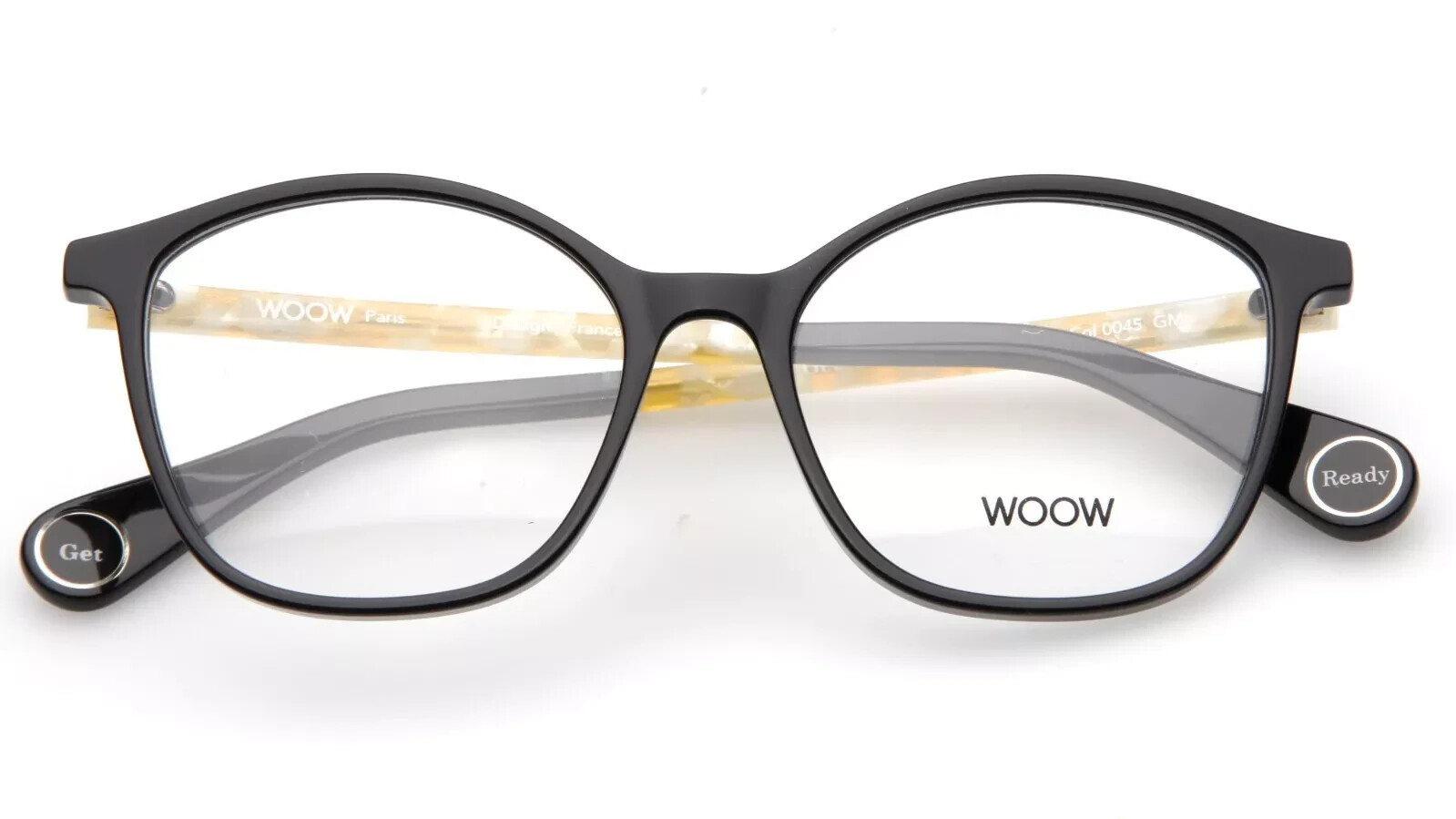 Lunette de vue noir et jaune créateur WOOW monture optique luxe 50mm
