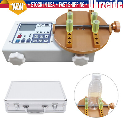 HP-20 Tester Digital Cap Torque Meter Bottle Cap Torque Tester 6.30inch Plate US