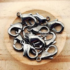 Gunmetal Lobster Clasps   10mm 12mm 15mm 20mm 23mm  Jewelry Making Supplies