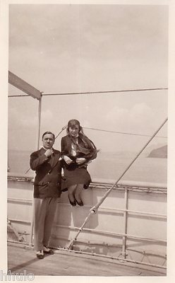 BJ555 Carte Photo vintage card RPPC enfant bateau mer voilier cordage