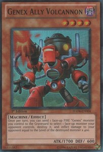 Genex Ally Volcannon - HA04-EN004 - Super Rare - Unlimited Edition x3 - Near Min