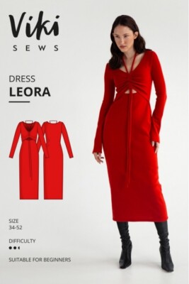Vikisews Schnittmuster Leora Kleid Damen UK 4-22