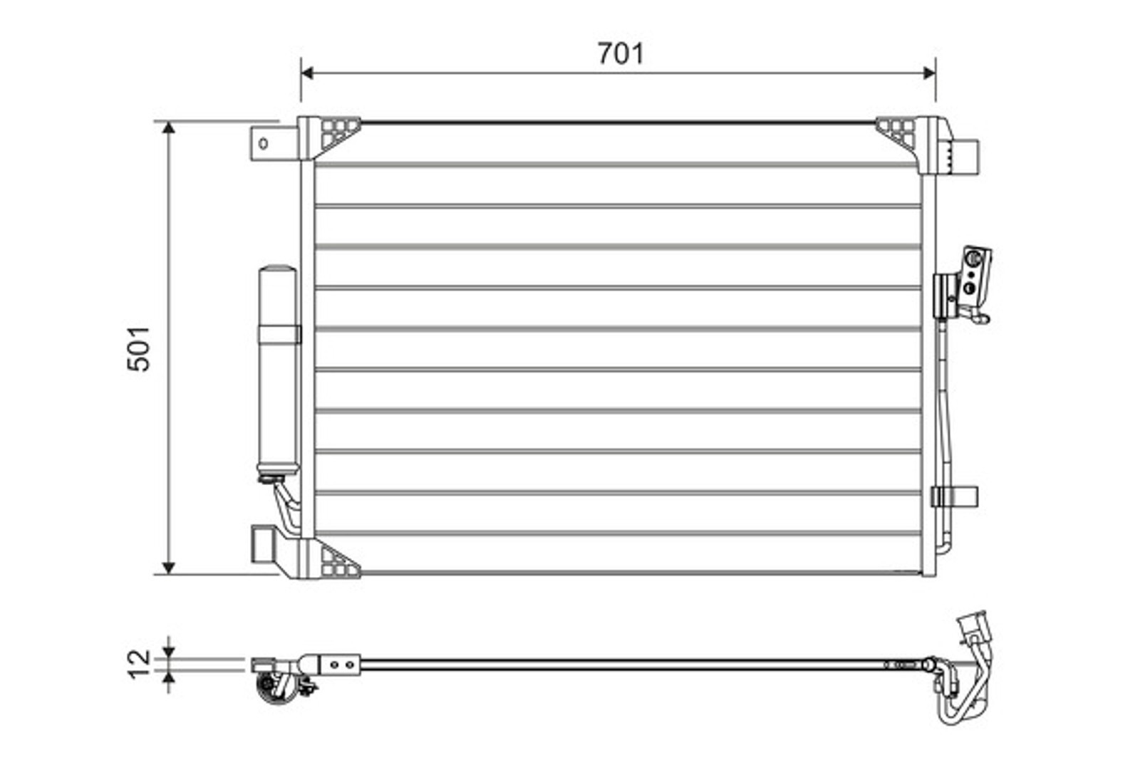 Condenseur de climatisation Nissan Navara radiateur de clim pour véhicule 4x4