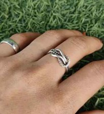 925 Sterling Silver Knot Band Ring  Statement Ring Handmade Rings For Woman