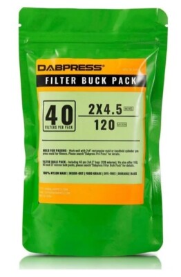 DABPRESS  2x4.5'' 120 Micron Nylon Filter Press Bags (40 pack)