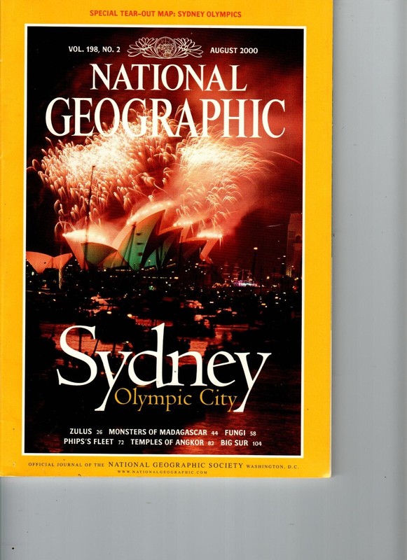 National Geographic - Aug. 2000 - SYDNEY OLYMPICS, Angkor, Big Sur - MORE