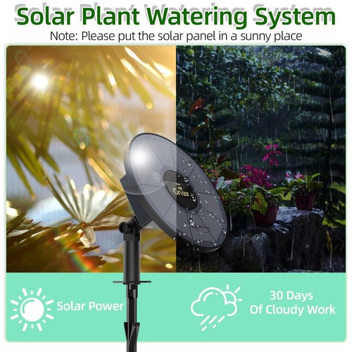 Solar Drip Irrigation System with 2200mAh Battery and 6 Timer Modes for Plants - Picture 6 of 8
