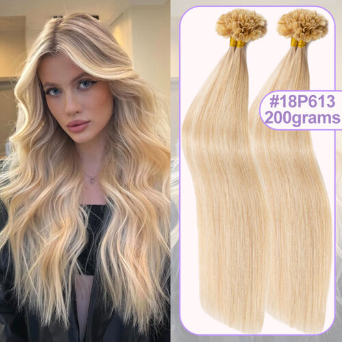 Nail U Tip Keratin Fusion Pre Bonded 100% Remy Human Hair Extensions 200S THICK - Picture 16 of 32