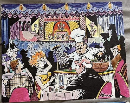 Rare 6 Vtg Warner COMIC ART Cartoon Drawing Lithos Prints Golf Gamble Smoking ++ - Picture 4 of 14