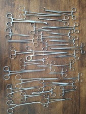 Vintage Mixed Lot Medical Hemostatic Forceps/Clamps - Stainless Steel 32 pieces