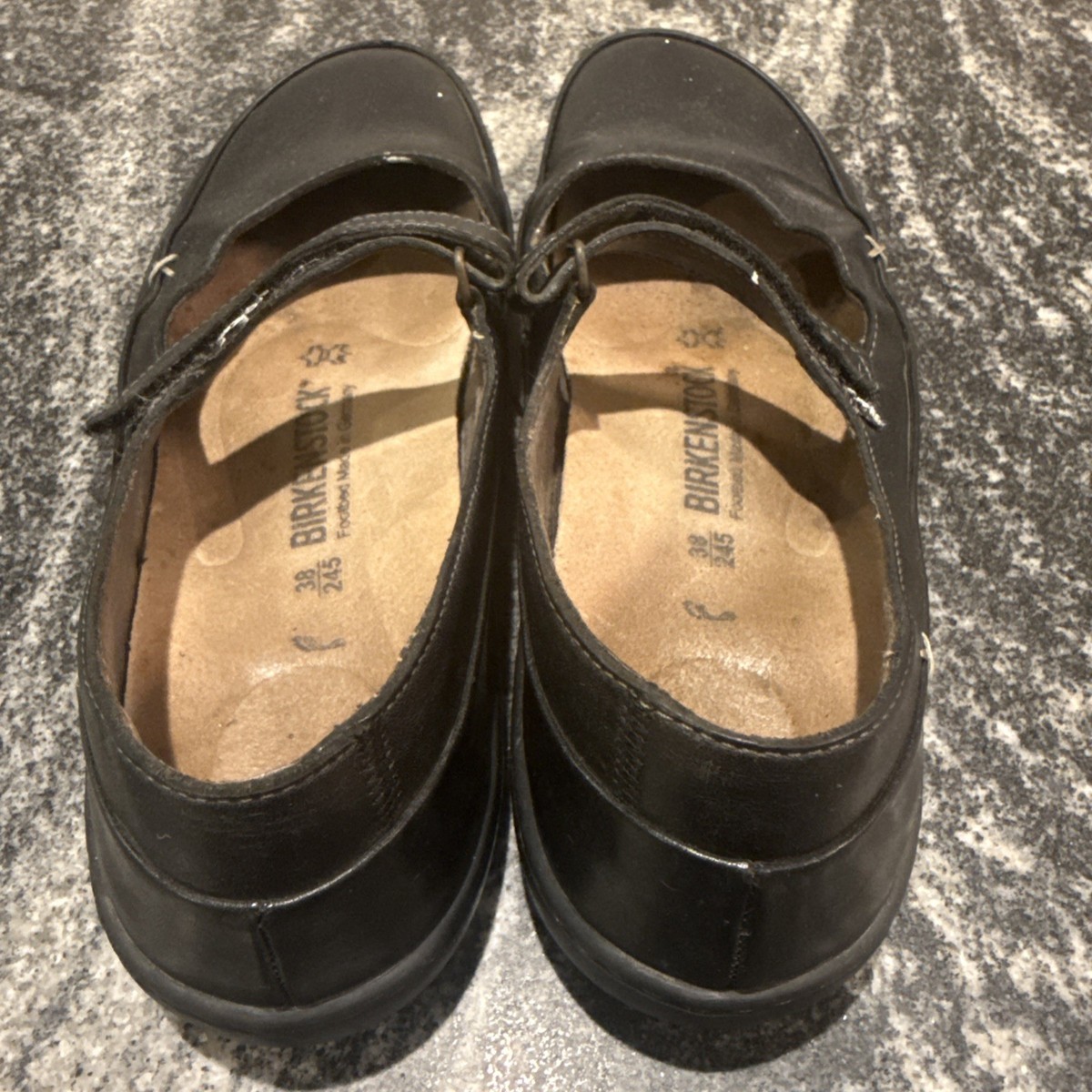 Birkenstock Iona Mary Jane Shoes Women's Black Leather Comfort
