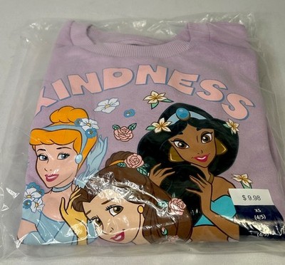 Disney Princess Child s Sweatshirt XS 4/5  Kindness Matters  ~ Purple
