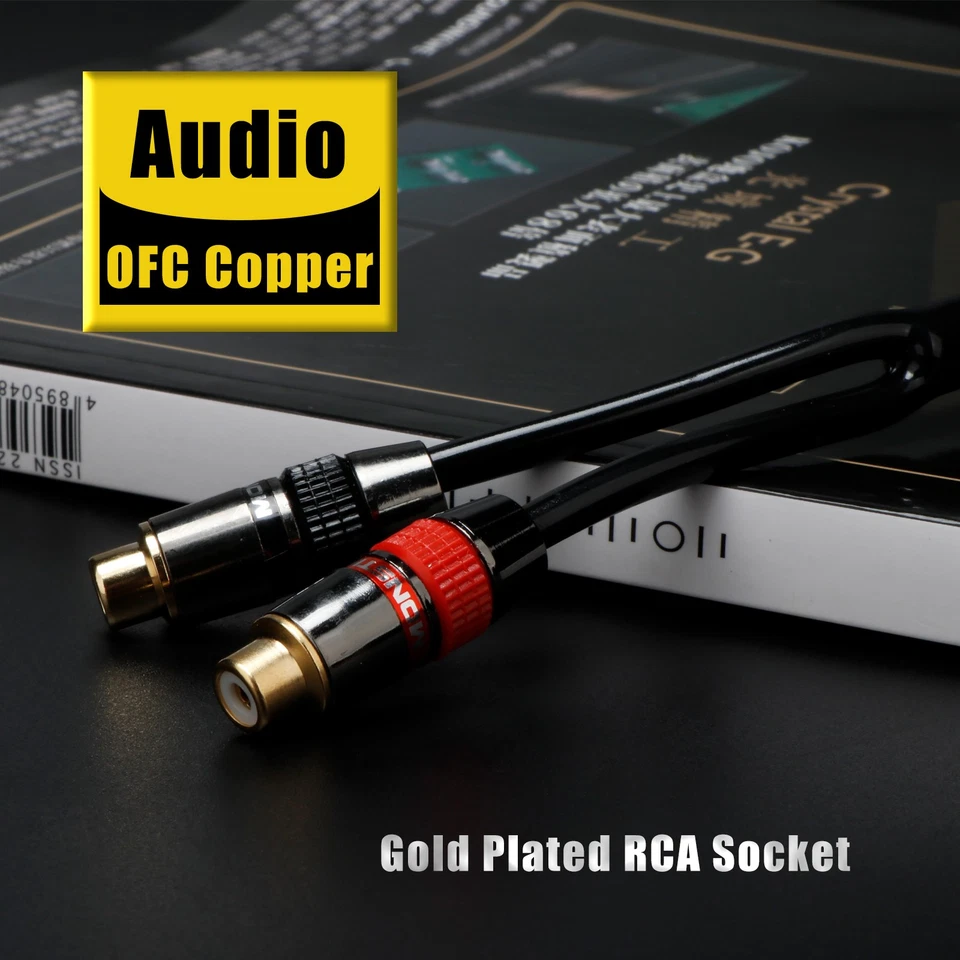 OFC Copper HiFi Y Model Cable W/ RCA Male To 2 Female Adapter Anti-Interference - Image 2 of 4