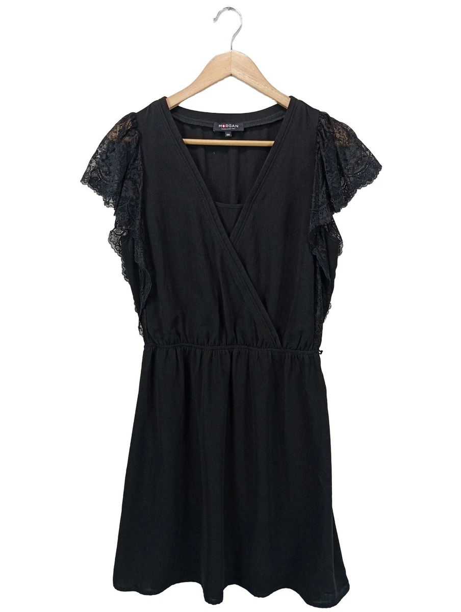 Robe Noire Débardeur Morgan, Taille 38 En Coton/élasthanne - Occasion En Très Bon état, Longueur Genou